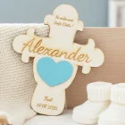 Taufgeschenk, Kreuz mit Namen, Höhe 24cm