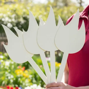 Altarschmuck FLAMME naturfarben PREIS pro Stück 2