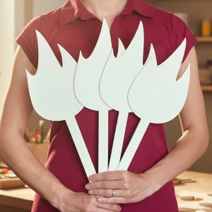 Altarschmuck FLAMME naturfarben PREIS pro Stück