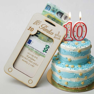 Geschenk zum Geburtstag Schmuckkästchen Handy 10x18,7cm