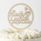 Wooden stake circle 1st Holy Communion with the name 15cm