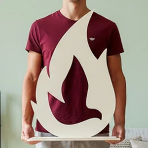 Decoration for a church flame 70cm