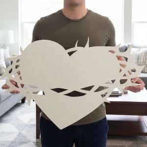 Heart with the Crown of Jesus - Divine Heart 80cm