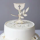 Wooden stake 1st Holy Communion chalice 15cmx14cm