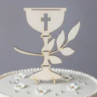 Wooden stake 1st Holy Communion chalice 15cmx14cm