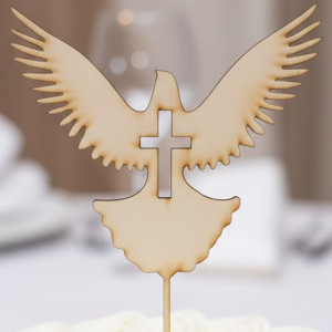 Wooden skewer dove for the 1st Holy Communion 20cm