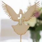 Holzkreuz Taube zur Erstkommunion 15cm