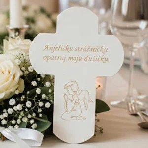 Wooden cross with a prayer 130x90mm