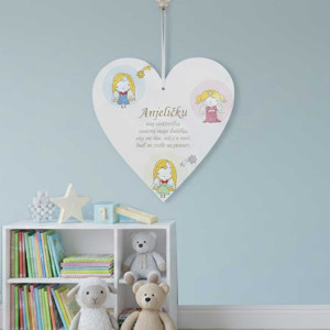 Tabuľka 17cm-Anjeličku môj 2