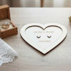 Tray for wedding rings with names