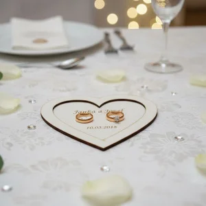 Tray for wedding rings with names 2