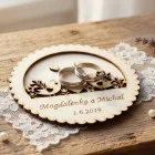 Hochzeitsteller für Eheringe Kreis 15cm