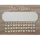 Holz Familienkalender Typ A mit dem Schriftzug "Familie" SK