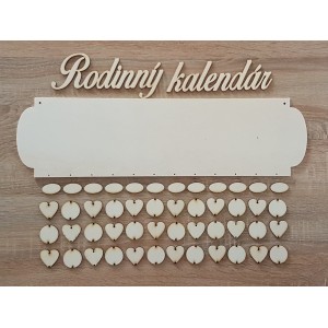 Holz Familienkalender Typ A mit der Aufschrift "Familienkalender" SK 2