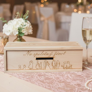 Wooden wedding money box