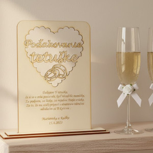 Wooden thank-you stand to aunt 2