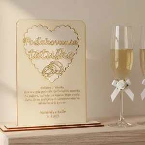 Wooden thank-you stand to aunt 2