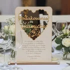 Wooden wedding thank you to mom