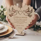 Wooden thank you to parents carved dove