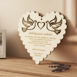 Wooden thank you to parents carved dove 2