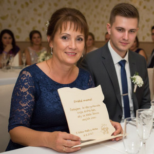 Wooden thank you letter for mom 24.5x25cm 2