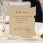 Wooden thank you letter for mom 24.5x25cm