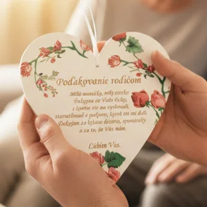 Danksagung an die Mutter Hängende Tafel 17 cm