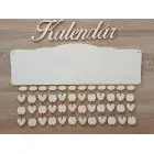 Holz Familienkalender Typ B mit der Aufschrift "Kalender"