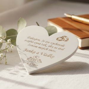 Wedding Magnets large 9x9cm raised their daughter