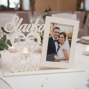 Photo frame with names and date