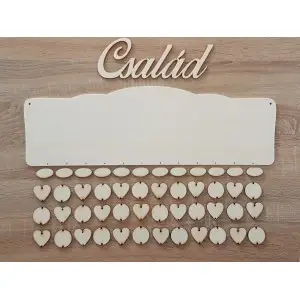 Familienkalender lasergraviert 2