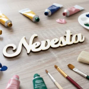 Svadobný nápis nevesta 70x217mm