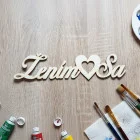 Drevený svadobný nápis Žením sa 70x300x3mm