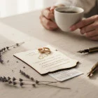 Hochzeitseinladung Karte 100x115mm