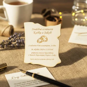 Wedding announcement card 100x115mm