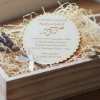 Drevené oznámenie o svadbe kruh 110mm