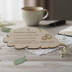 Hochzeitsankündigung Feder 170x70mm 2