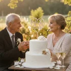 Wooden stake wedding anniversary width 15cm