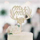 Drevený zapich Mr & Mrs 15cm