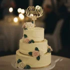 Holzstecker Mr & Mrs 15 cm