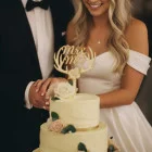 Holzstecker Mr & Mrs 15 cm