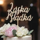 Drevený zápich láska je sladká šírka 18cm