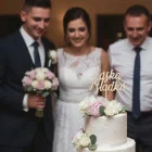 Drevený zápich láska je sladká šírka 18cm