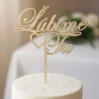 Wooden stake We love You width 20cm