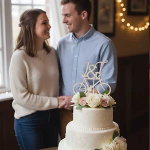 Holzständer für Fahrrad mit Initialen, Breite 180 cm 2