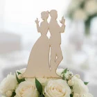 Drevený zápich novomanželia