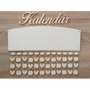 Holz Familienkalender Typ C mit der Aufschrift "Kalender" 2