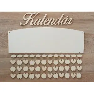 Wooden family calendar type C with the inscription "Calendar" 2