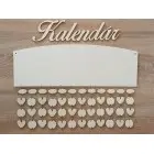 Holz Familienkalender Typ C mit der Aufschrift "Kalender"