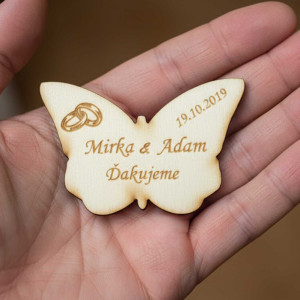 Wedding magnets butterfly 68x45x3mm